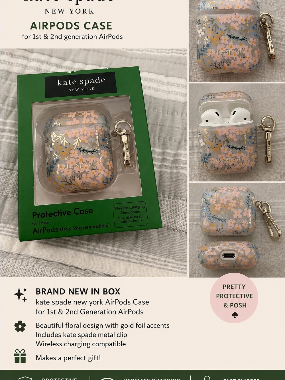 🌸 kate spade new york AirPods Protective Case 🌸